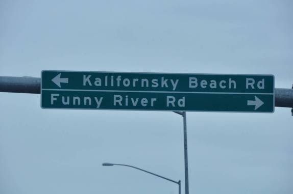 Influência russa nos nomes dessa região do Alaska (em Homer, na Península do Kenai)